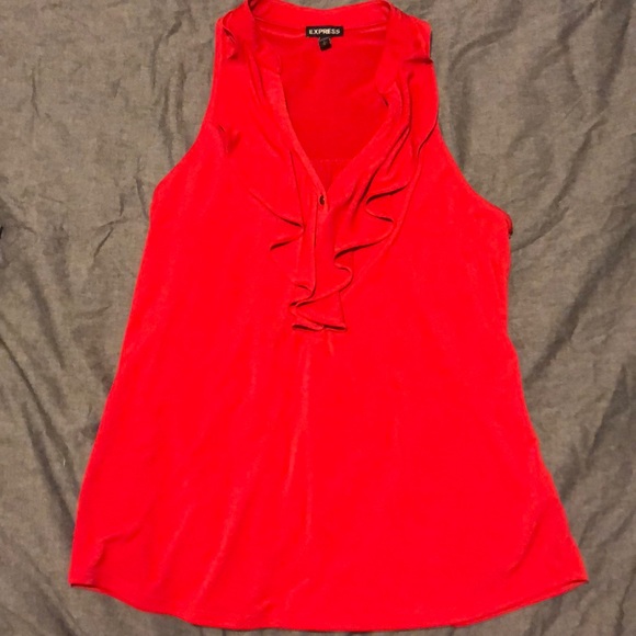 Express Tops - Express Red Sleeveless Blouse